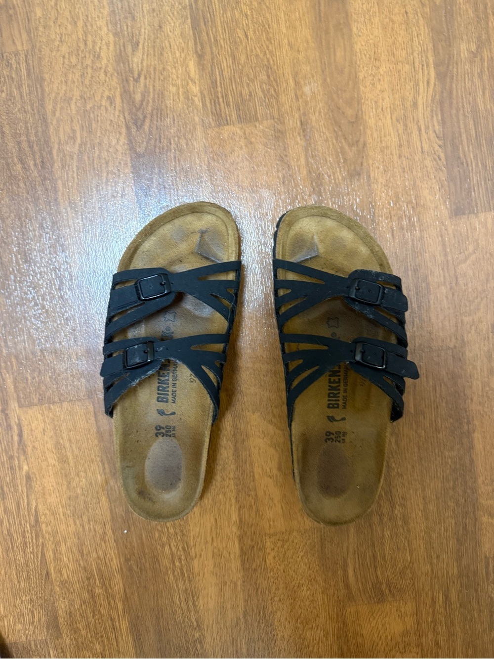 Birkenstock Black Multi-Strap Slide Sandals